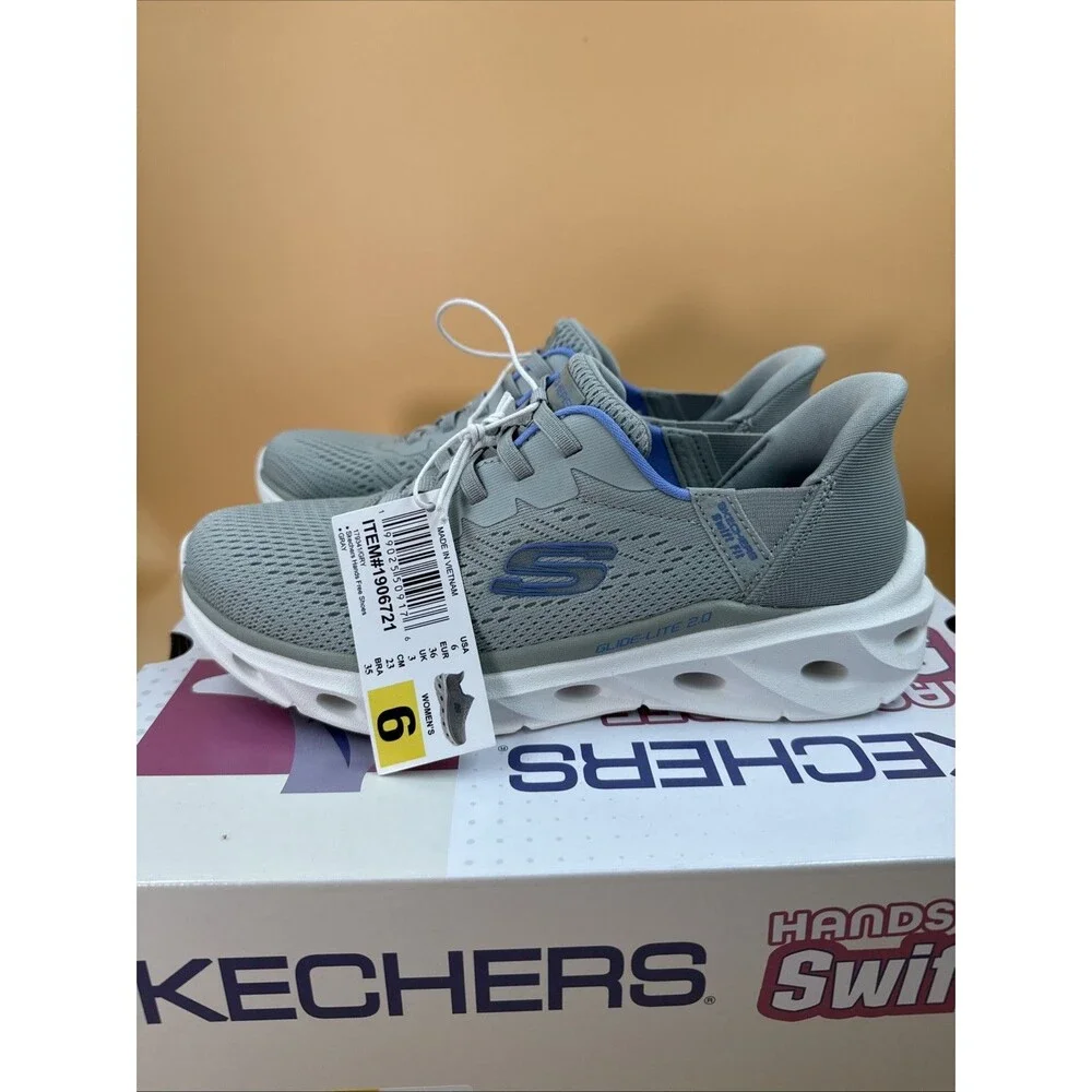 NEW SKECHERS SWIFT FIT HANDS FREE ATHLETIC SNEAKERS SHOES WOMENS 6 Gray